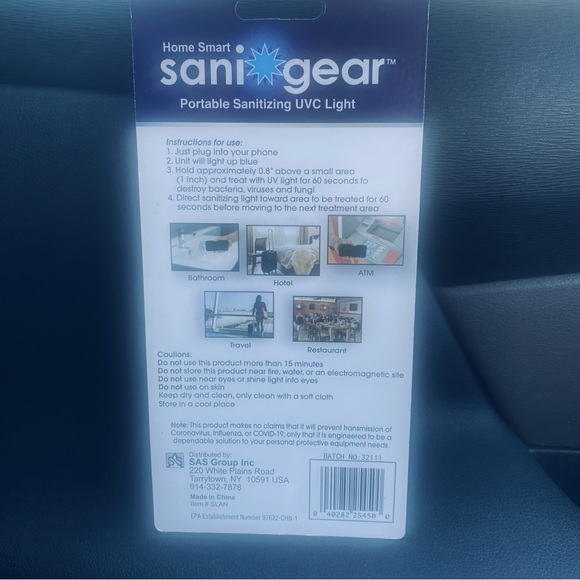 Home Smart Sani Gear Portable Ultraviolet Light Keychain Android - Picture 4 of 4